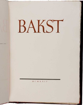 [История Леона Бакста. Автор Андре Левенсон]. Histoire de Leon Bakst. Ecrite par Andre Levinson. Paris: Edition «L'art russe» Alexandre Kogan, 1924